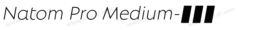 Natom Pro Medium字体转换 Natom Pro Medium字体转换